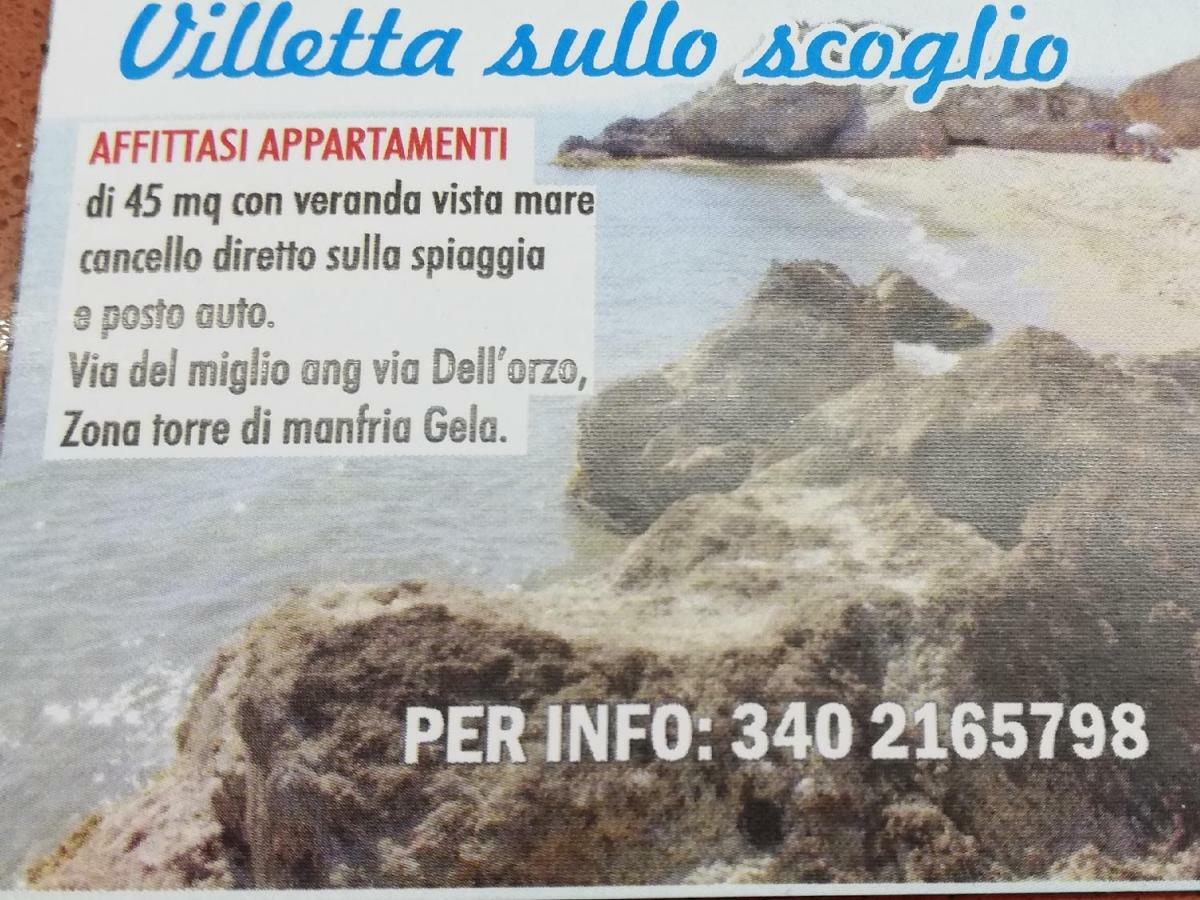 Villetta Sullo Scoglio Gela Bagian luar foto